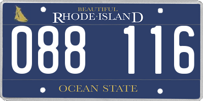 RI license plate 088116
