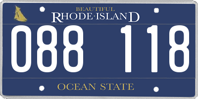 RI license plate 088118