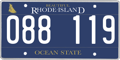 RI license plate 088119