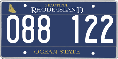RI license plate 088122