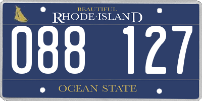 RI license plate 088127