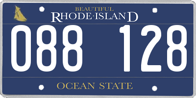 RI license plate 088128