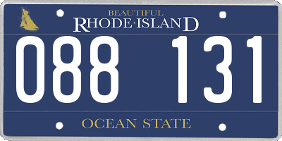 RI license plate 088131
