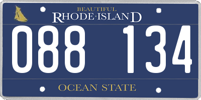 RI license plate 088134