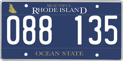 RI license plate 088135