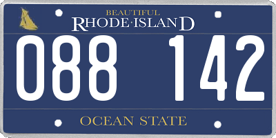 RI license plate 088142