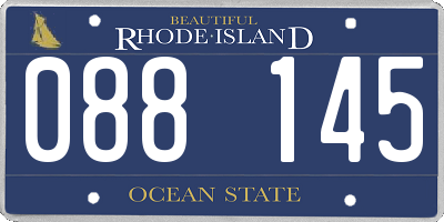 RI license plate 088145