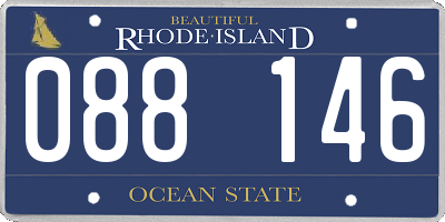 RI license plate 088146