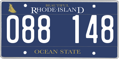 RI license plate 088148