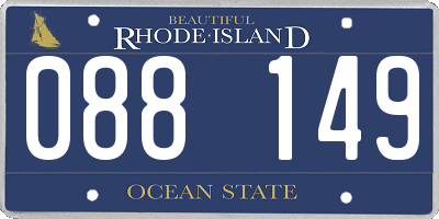 RI license plate 088149