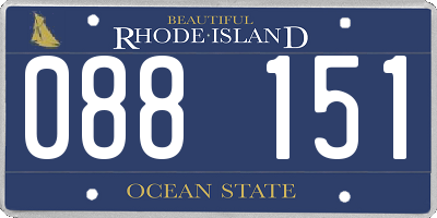 RI license plate 088151