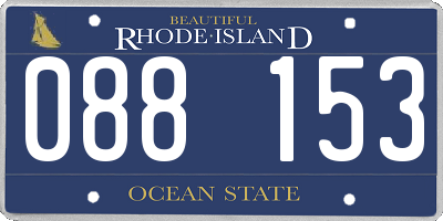 RI license plate 088153