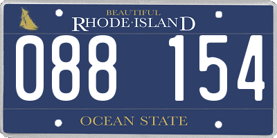 RI license plate 088154