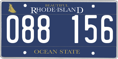 RI license plate 088156