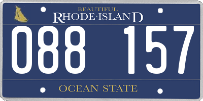 RI license plate 088157