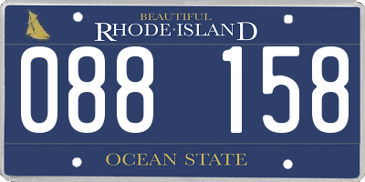RI license plate 088158