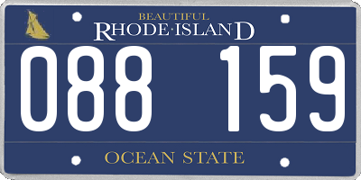 RI license plate 088159