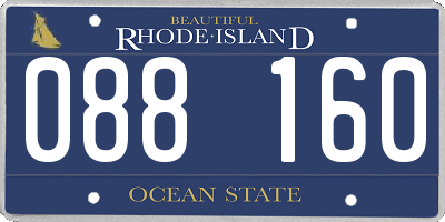 RI license plate 088160