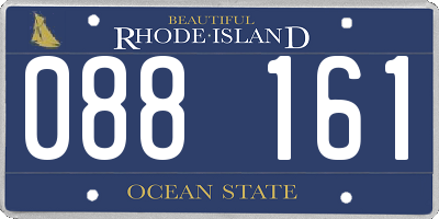 RI license plate 088161