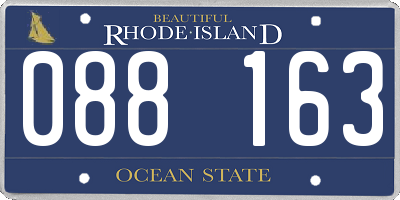 RI license plate 088163