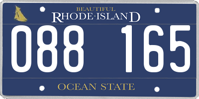 RI license plate 088165