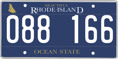 RI license plate 088166