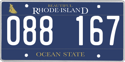 RI license plate 088167