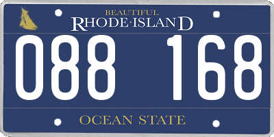 RI license plate 088168