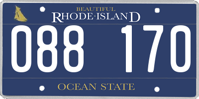 RI license plate 088170