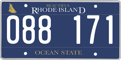 RI license plate 088171