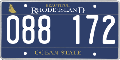RI license plate 088172