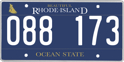 RI license plate 088173