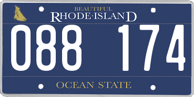 RI license plate 088174