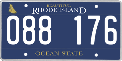 RI license plate 088176