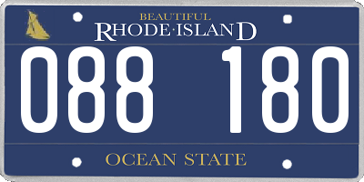 RI license plate 088180