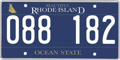 RI license plate 088182