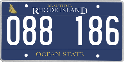 RI license plate 088186