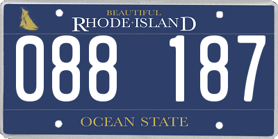 RI license plate 088187