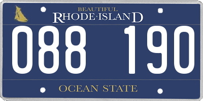RI license plate 088190
