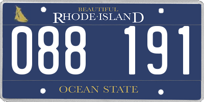 RI license plate 088191