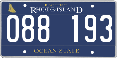 RI license plate 088193