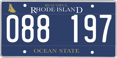 RI license plate 088197