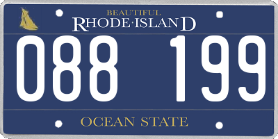 RI license plate 088199