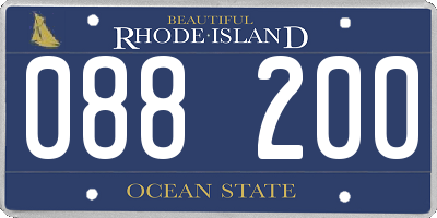 RI license plate 088200