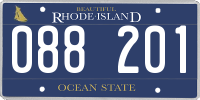 RI license plate 088201