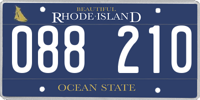 RI license plate 088210