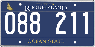 RI license plate 088211