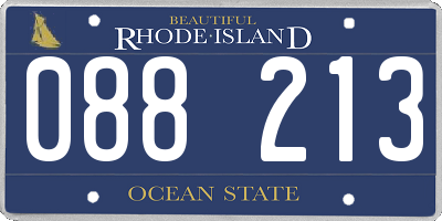 RI license plate 088213
