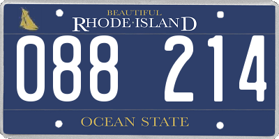 RI license plate 088214