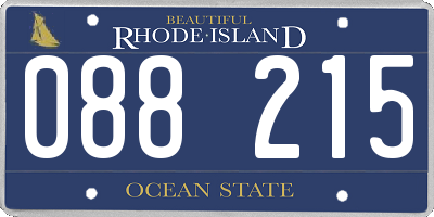 RI license plate 088215